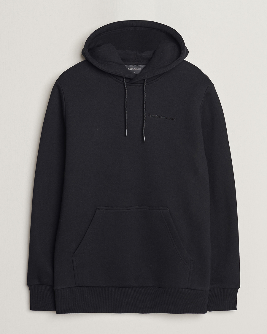 Men | Sweaters & Knitwear | Peak Performance | Original Logo Hoodie Black