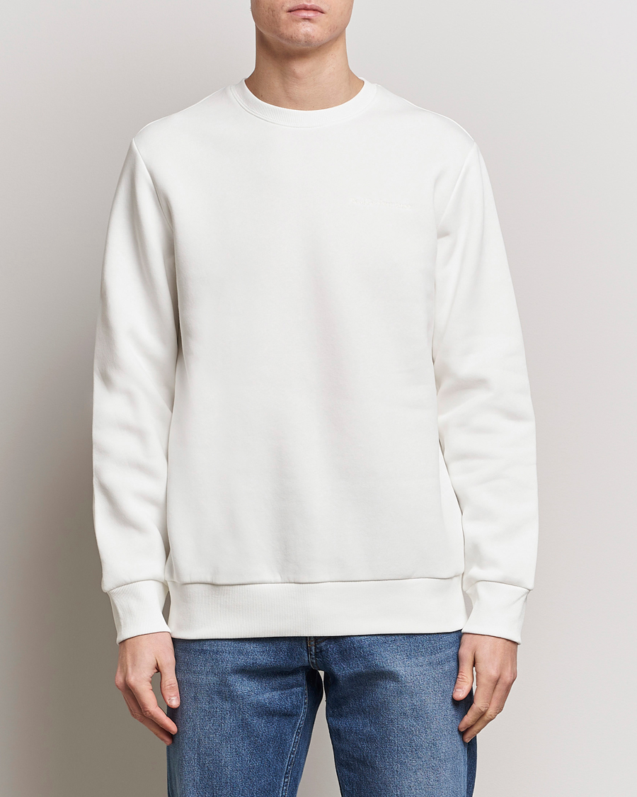 Men | Sweaters & Knitwear | Peak Performance | Original Logo Crew Neck Sweatshirt Off White