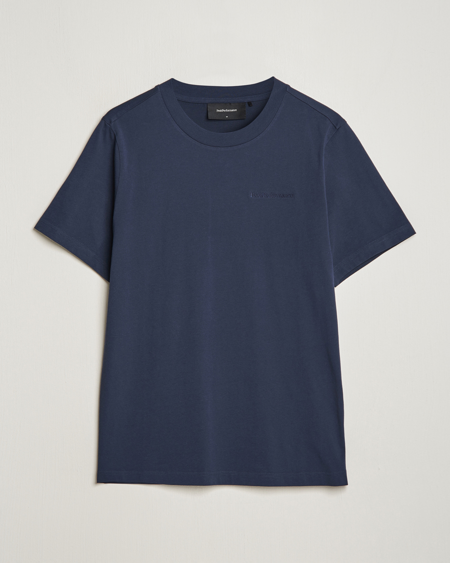 Men | T-Shirts | Peak Performance | Original Crew Neck T-Shirt Blue Shadow