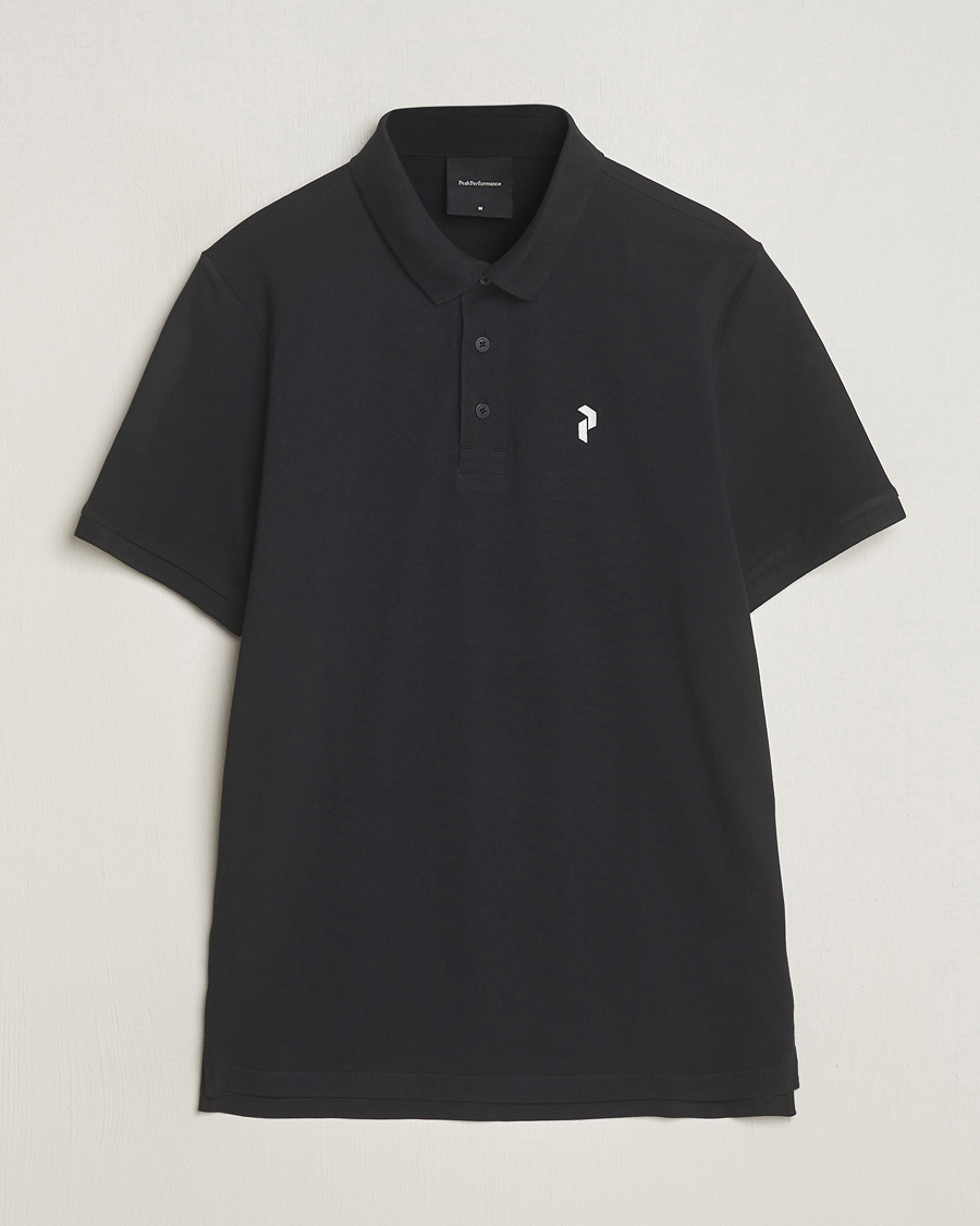 Men | Polo Shirts | Peak Performance | Classic Cotton Polo Black
