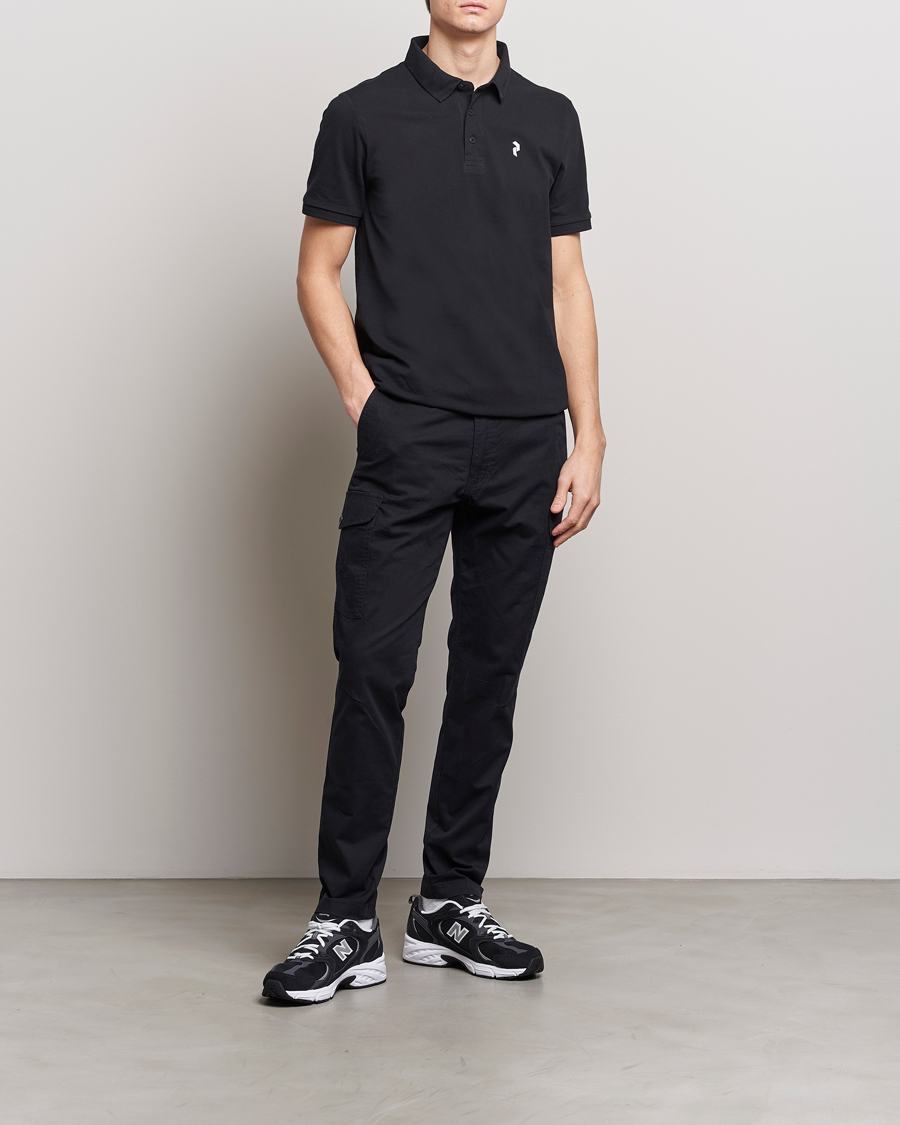 Men | Polo Shirts | Peak Performance | Classic Cotton Polo Black
