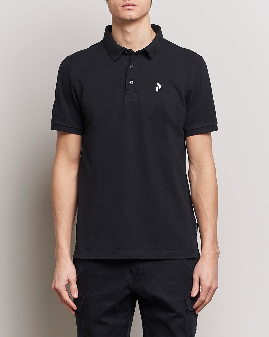Men | Polo Shirts | Peak Performance | Classic Cotton Polo Black
