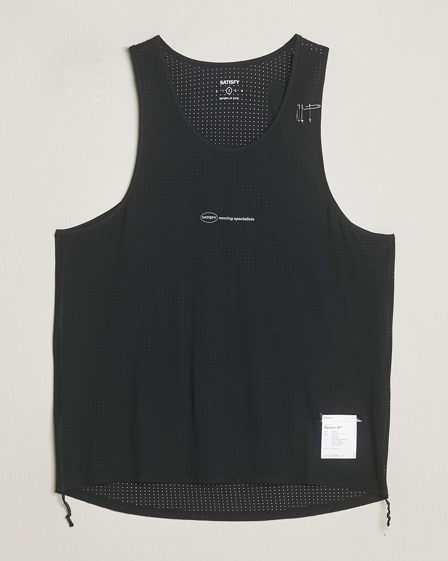 Men | T-Shirts | Satisfy | Space-O Singlet Black