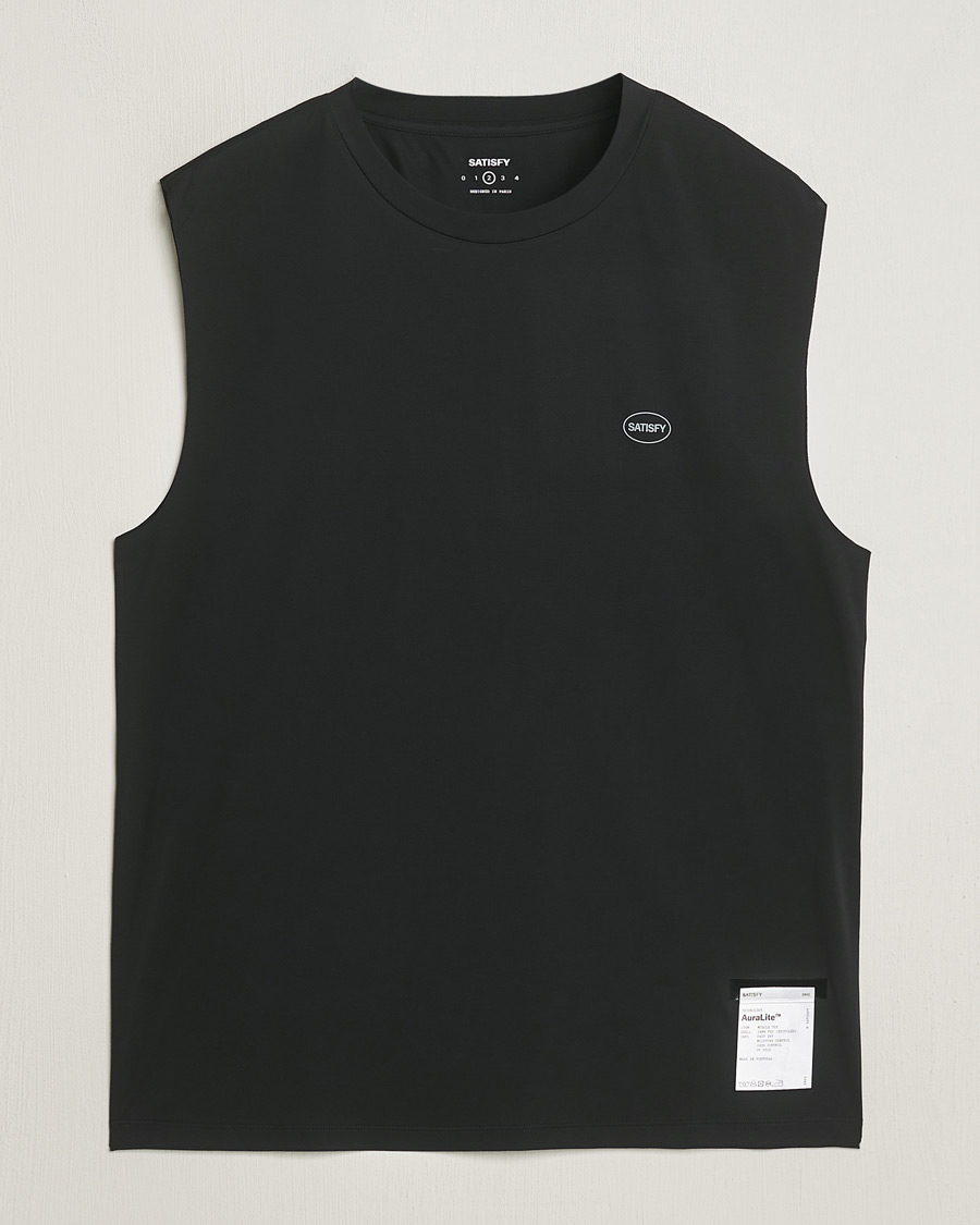 Satisfy AuraLite Muscle Tee Black at CareOfCarl.com