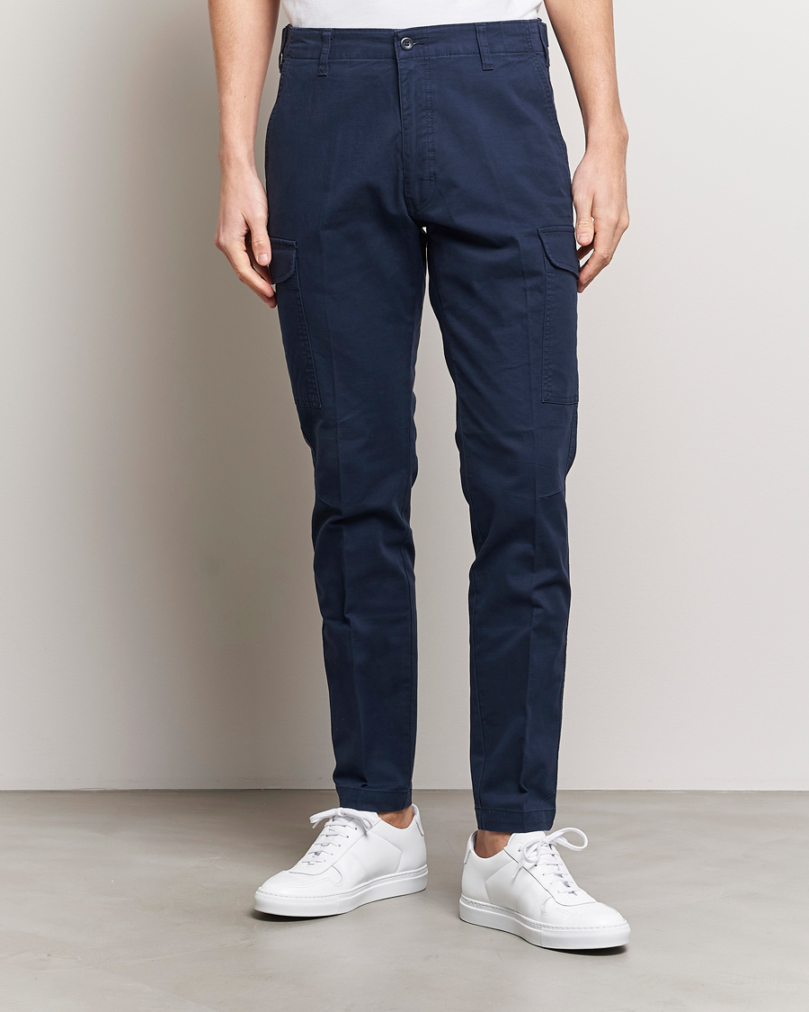 Men | Trousers | Dockers | Slim Cotton Cargo Pants Navy