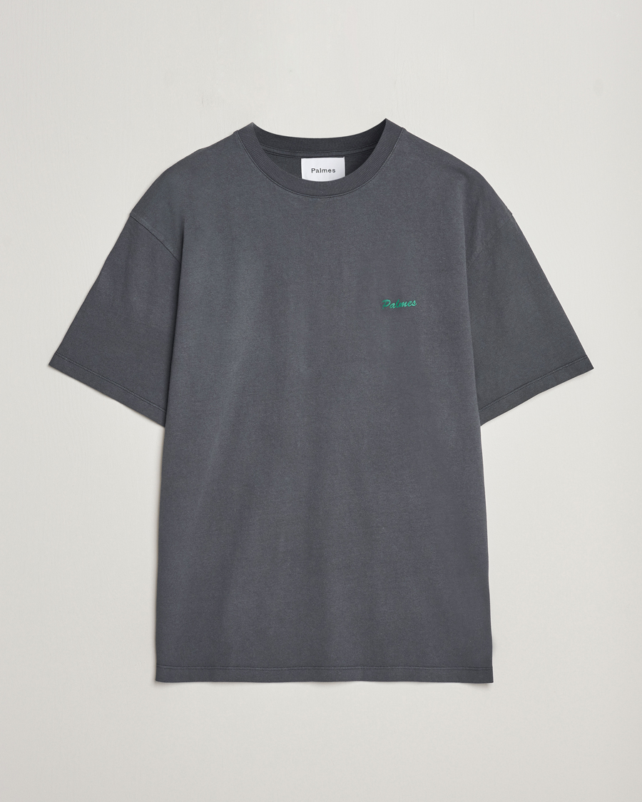 Men | T-Shirts | Palmes | Dyed T-Shirt Washed Grey