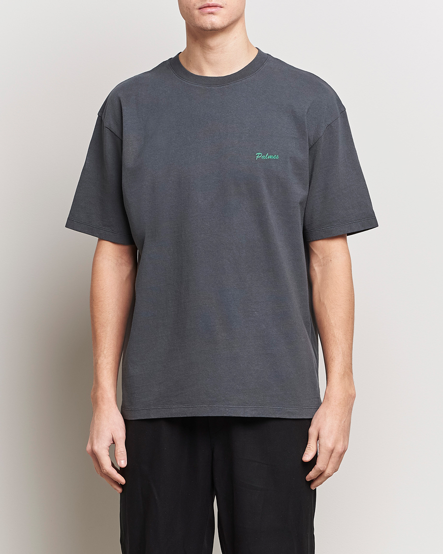 Men | T-Shirts | Palmes | Dyed T-Shirt Washed Grey