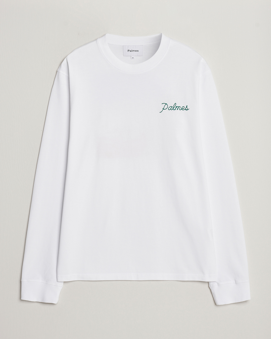 Men | T-Shirts | Palmes | Sunset Long Sleeve T-Shirt White