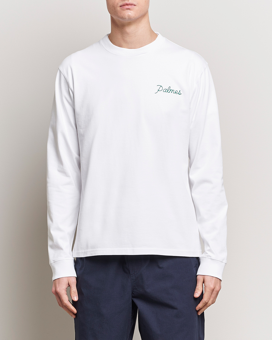 Men | T-Shirts | Palmes | Sunset Long Sleeve T-Shirt White