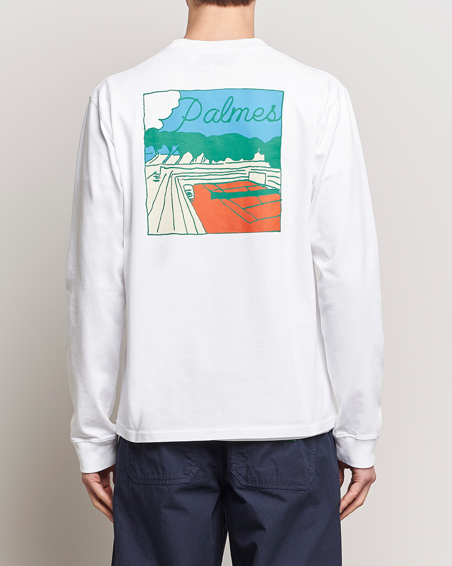 Men | T-Shirts | Palmes | Sunset Long Sleeve T-Shirt White