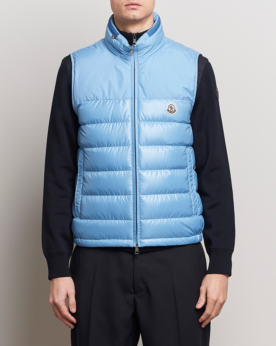 Men | Coats & Jackets | Moncler | Cerces Down Vest Light Blue