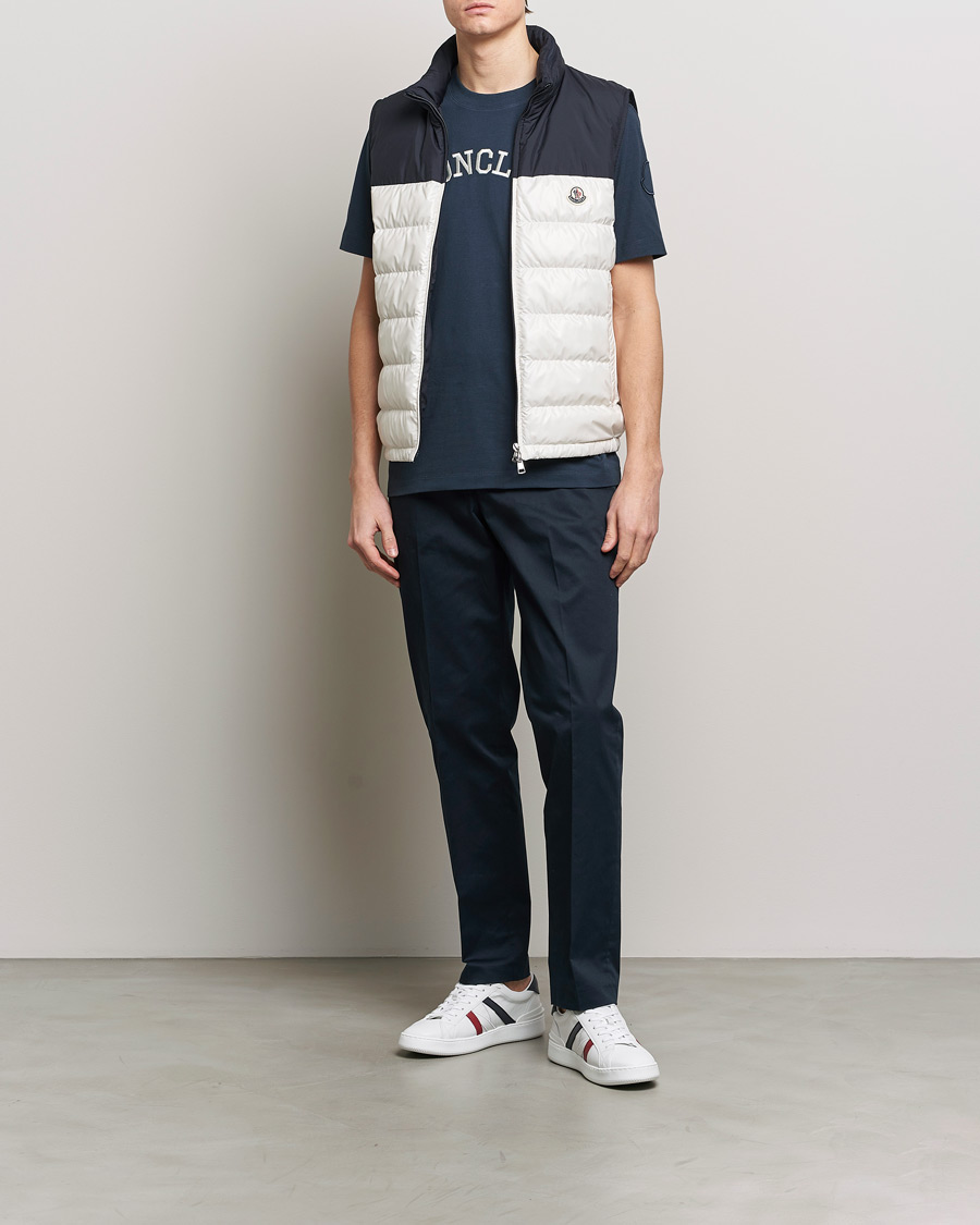 Men | Trousers | Moncler | Contrast Banded Trousers Navy