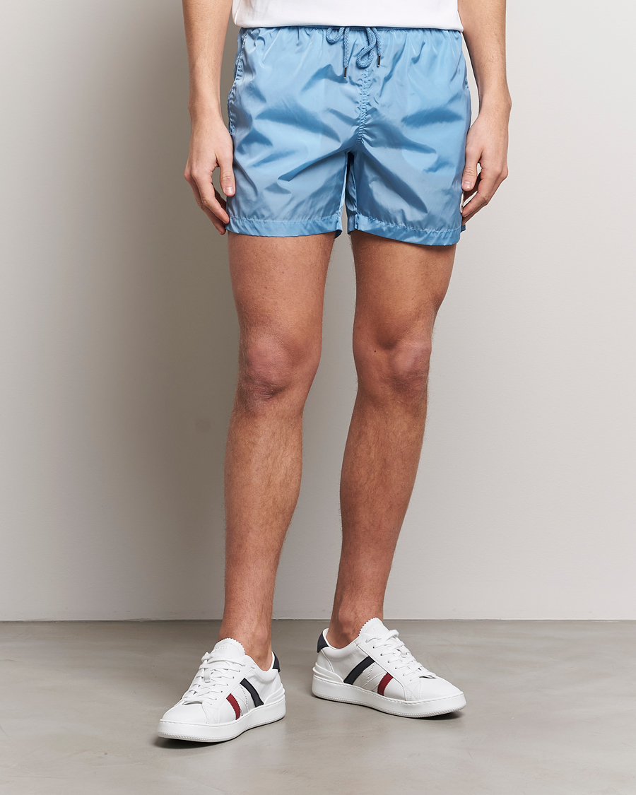Men | Clothing | Moncler | Nylon Swim Shorts Light Blue