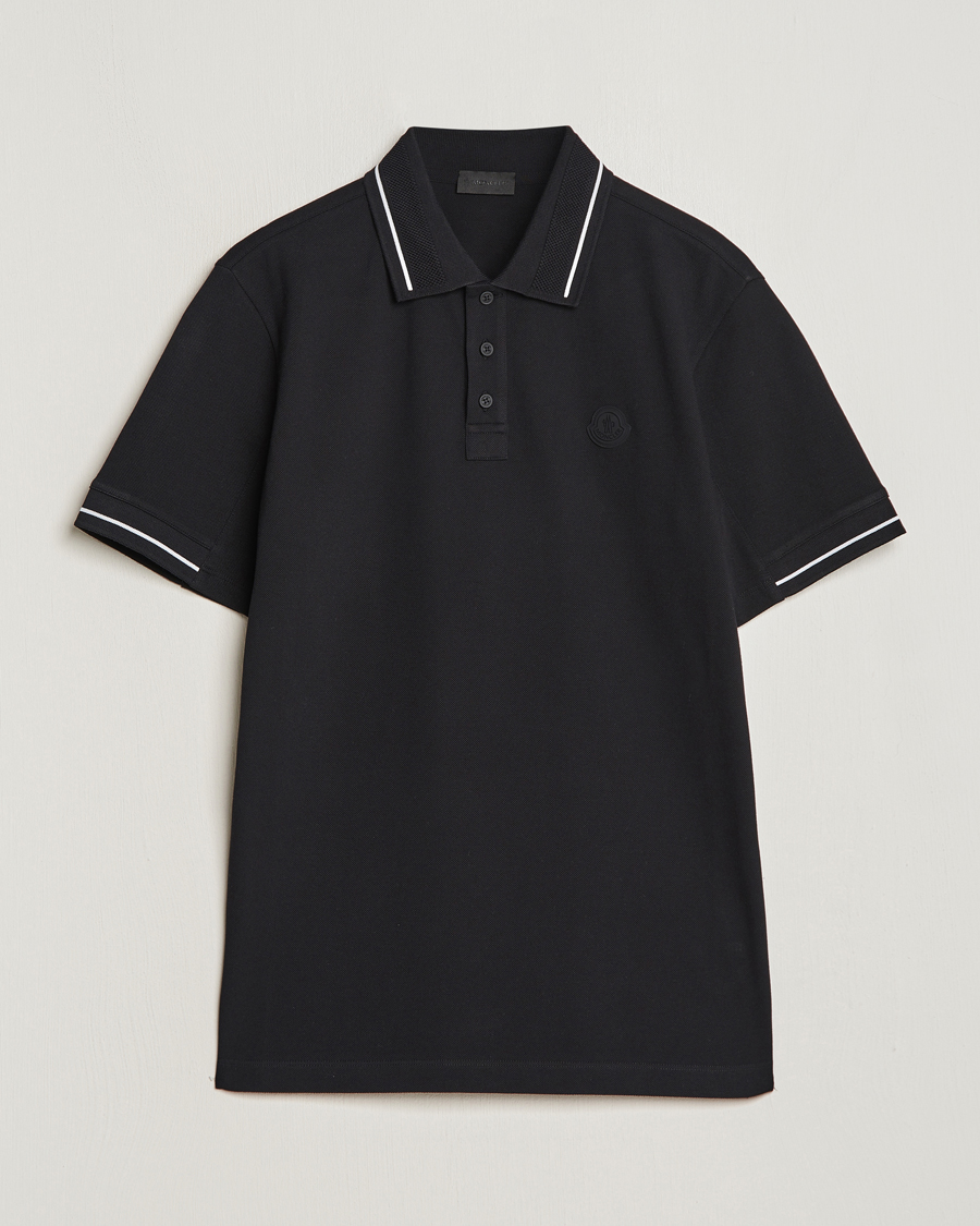 Men | Polo Shirts | Moncler | Tonal Logo Polo Black