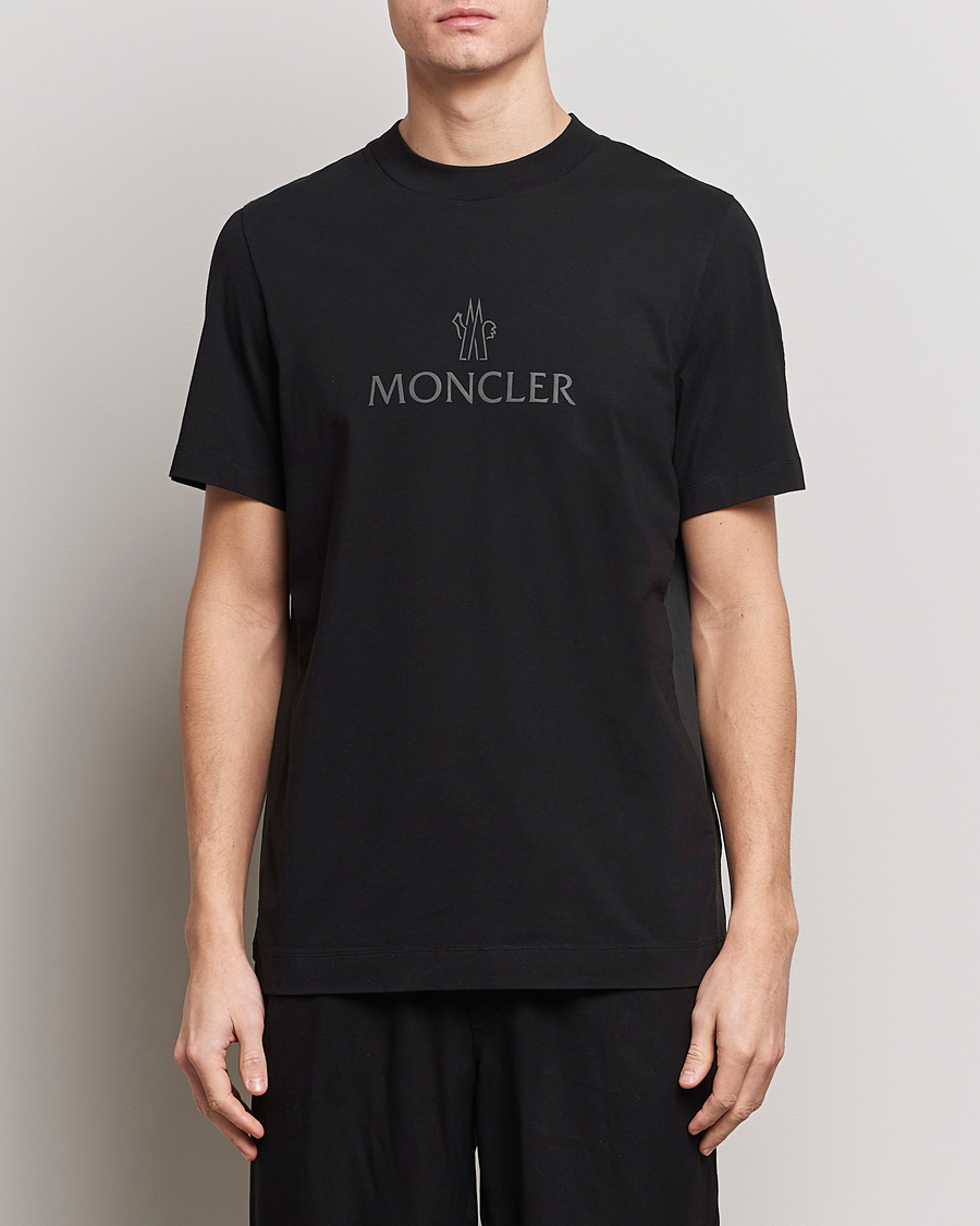 Men | Short Sleeve T-shirts | Moncler | Reflective Logo T-Shirt Black