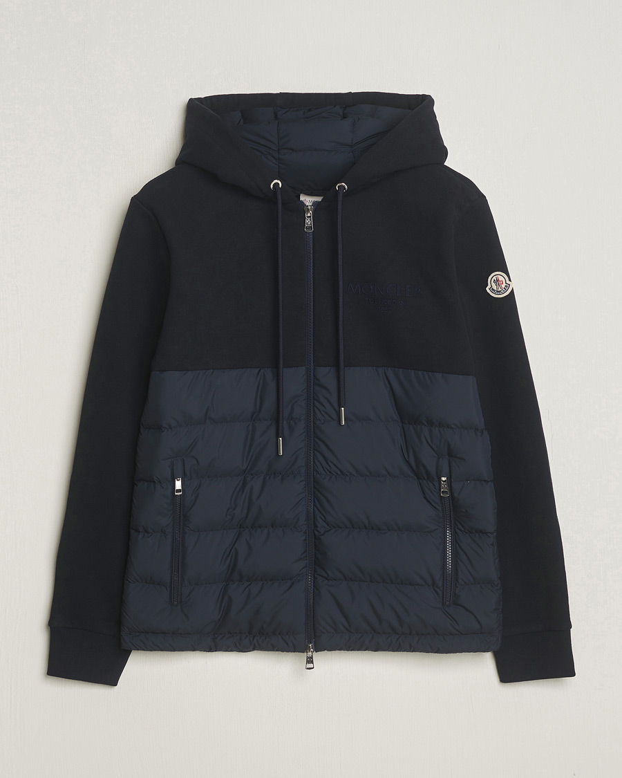 Men | Coats & Jackets | Moncler | Down Panel Cardigan Jacket Navy
