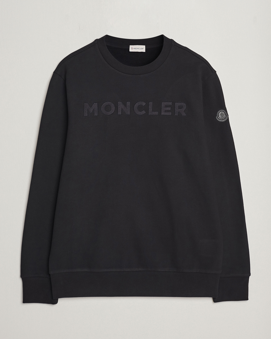 Men | Sweaters & Knitwear | Moncler | Simple Logo Sweatshirt Black