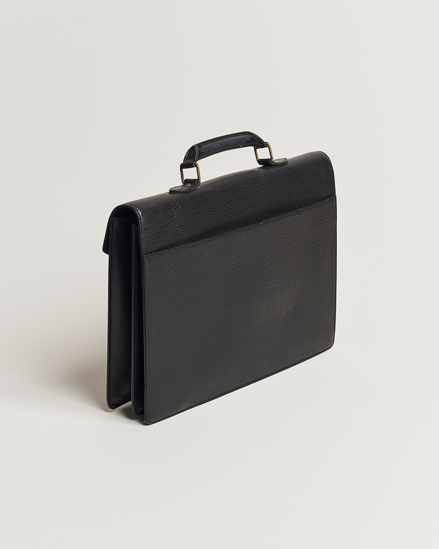Men | Louis Vuitton Pre-Owned Serviette Ambassadeur Epi Leather Breifcase Black | Louis Vuitton Pre-Owned | Serviette Ambassadeur Epi Leather Breifcase Black