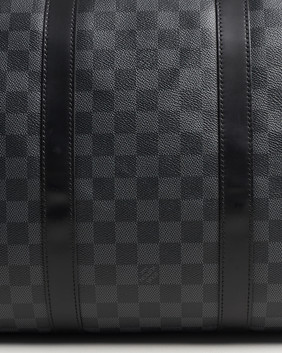 Men | Louis Vuitton Pre-Owned Keepall Bandoulière 55 Damier Graphite | Louis Vuitton Pre-Owned | Keepall Bandoulière 55 Damier Graphite