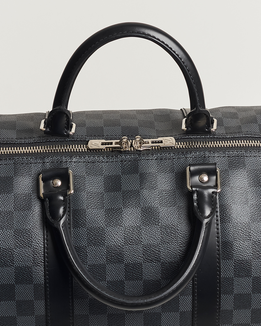 Men | Louis Vuitton Pre-Owned Keepall Bandoulière 55 Damier Graphite | Louis Vuitton Pre-Owned | Keepall Bandoulière 55 Damier Graphite