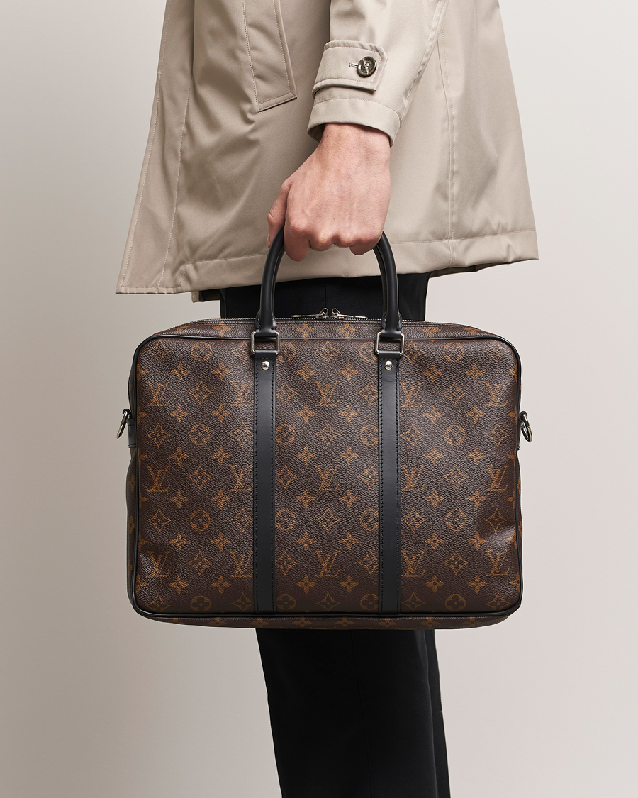 Men | Louis Vuitton Pre-Owned | Louis Vuitton Pre-Owned | Porte-Documents Voyage Briefcase Monogram Macassar