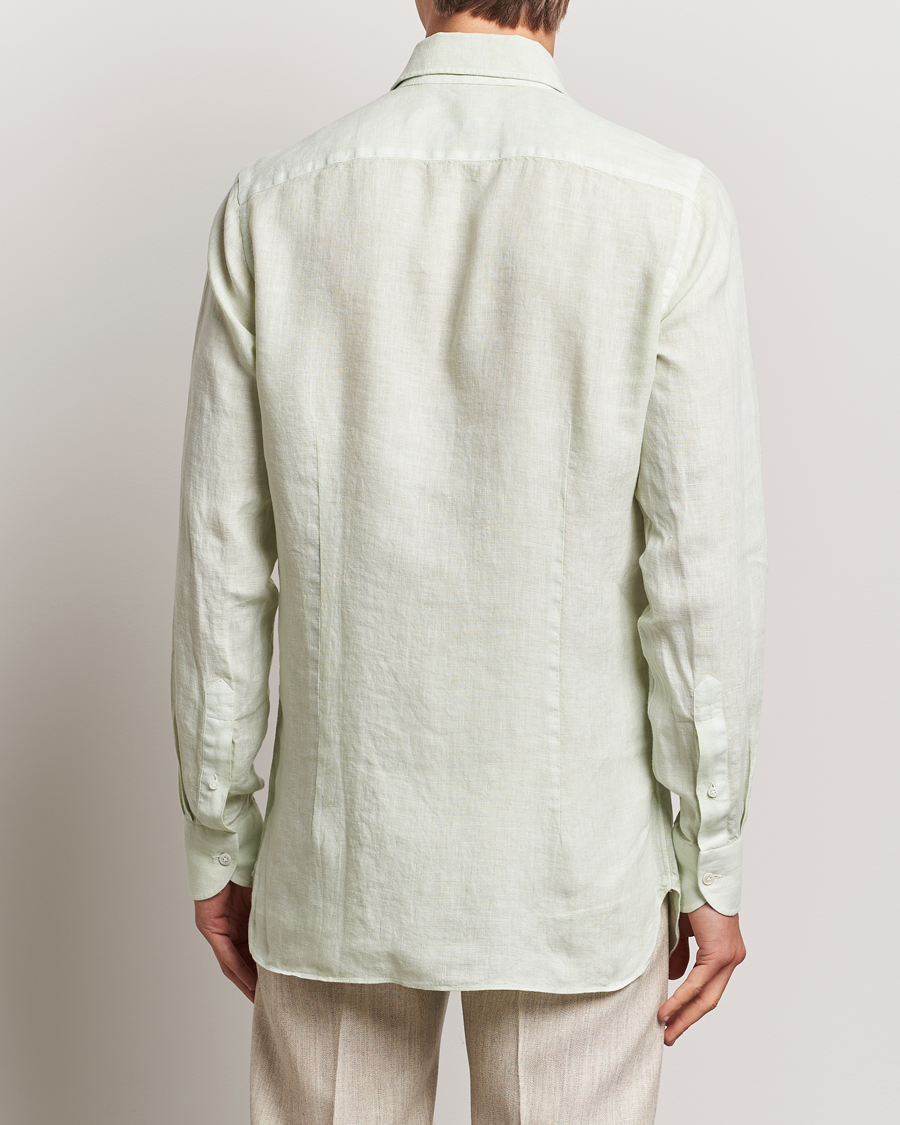 100Hands Natural Stone Washed Linen Shirt Sage at CareOfCarl.com