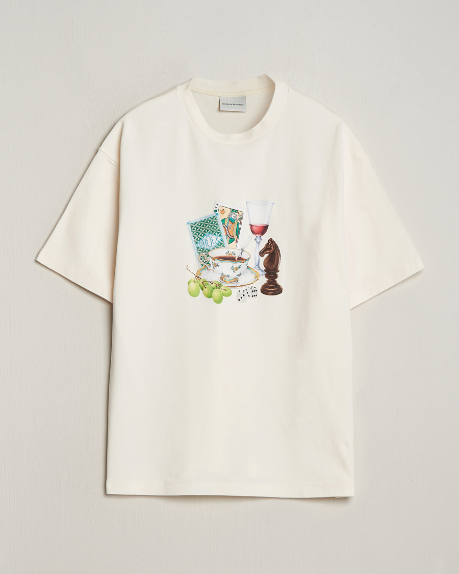 Men | T-Shirts | Drôle de Monsieur | Apres Midi T-Shirt Cream