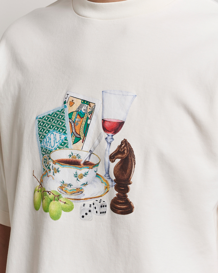 Men | T-Shirts | Drôle de Monsieur | Apres Midi T-Shirt Cream