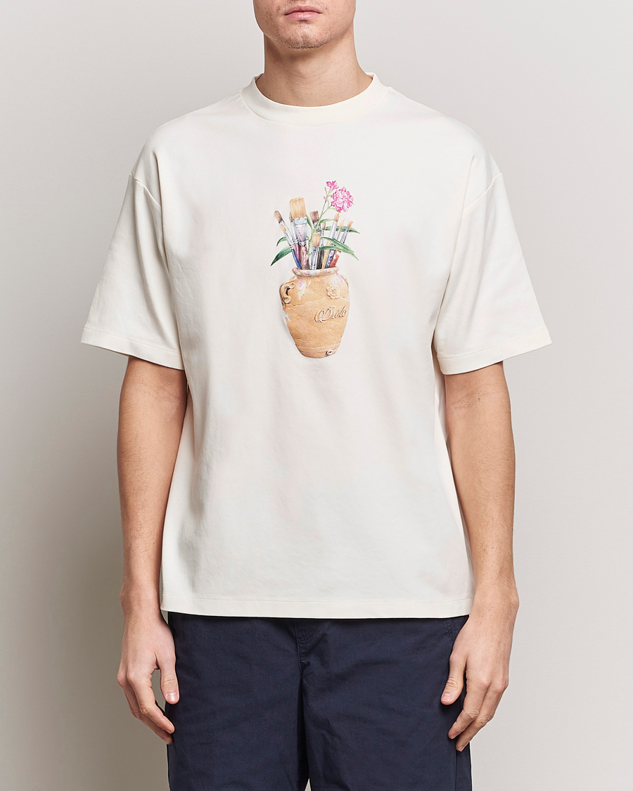 Men | T-Shirts | Drôle de Monsieur | Pinceaux T-Shirt Cream