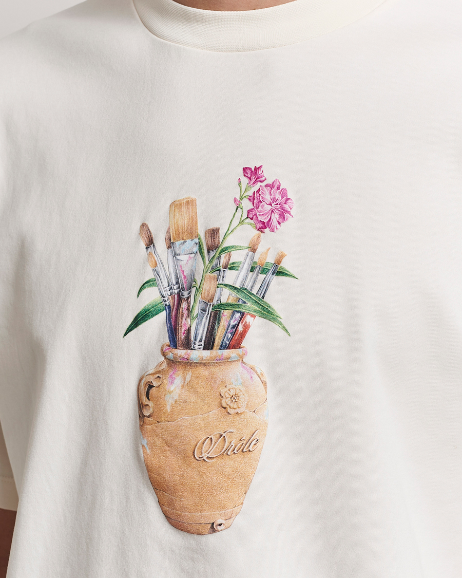 Men | T-Shirts | Drôle de Monsieur | Pinceaux T-Shirt Cream