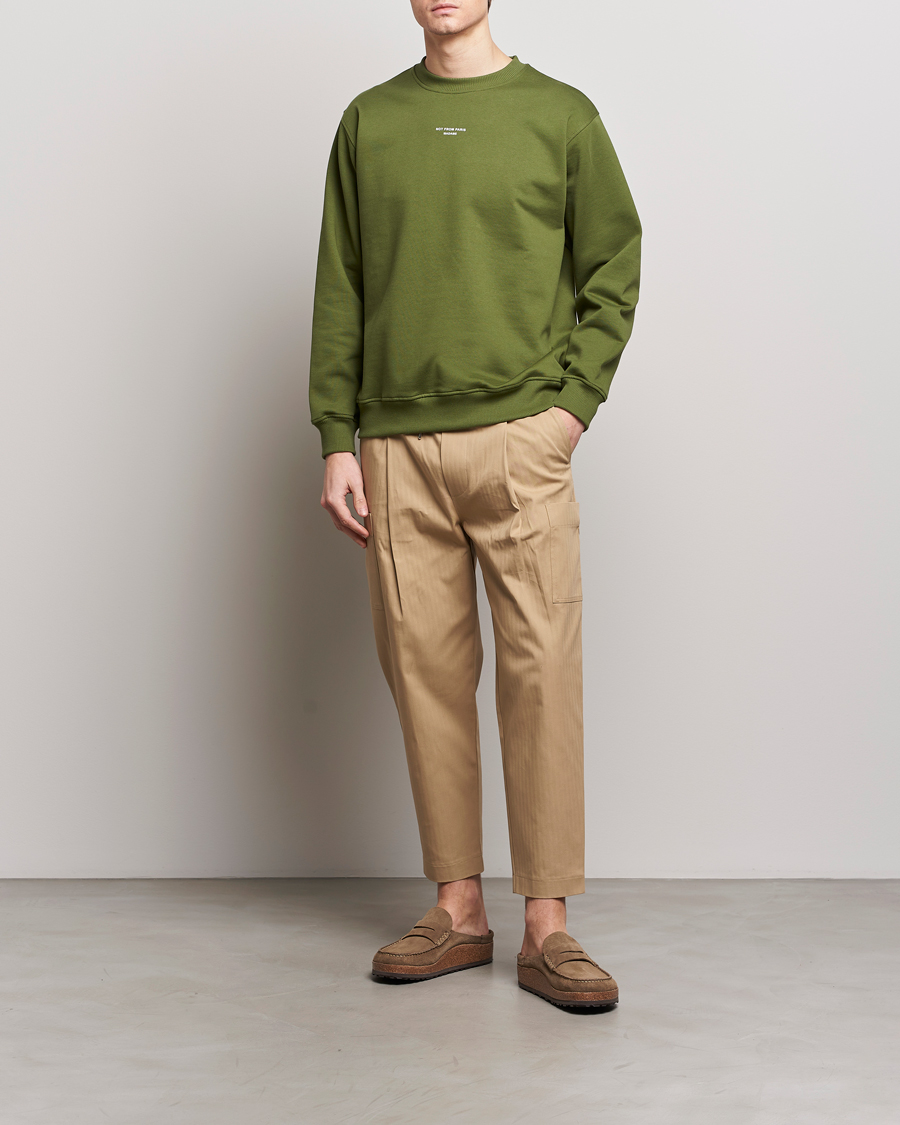 Men | Sweaters & Knitwear | Drôle de Monsieur | Classic NFPM Sweatshirt Khaki