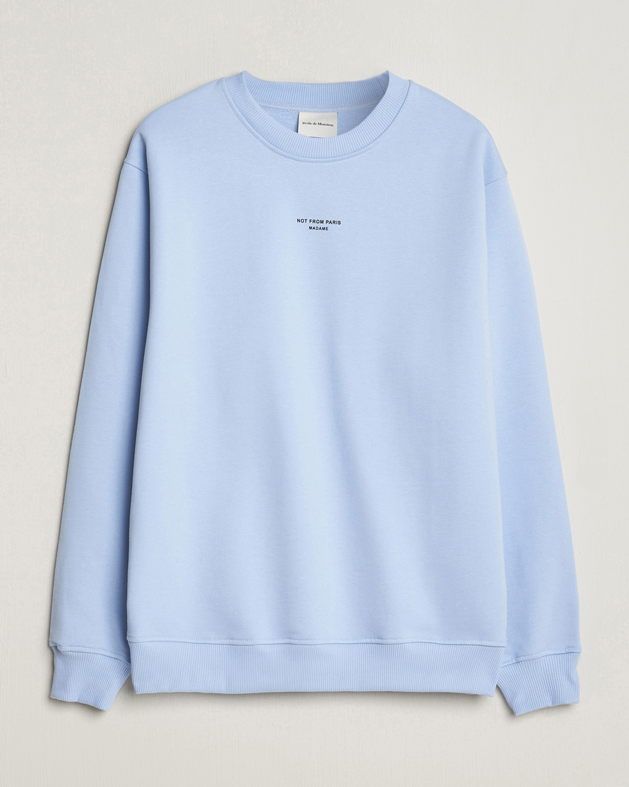 Men | Sweaters & Knitwear | Drôle de Monsieur | Classic NFPM Sweatshirt Light Blue