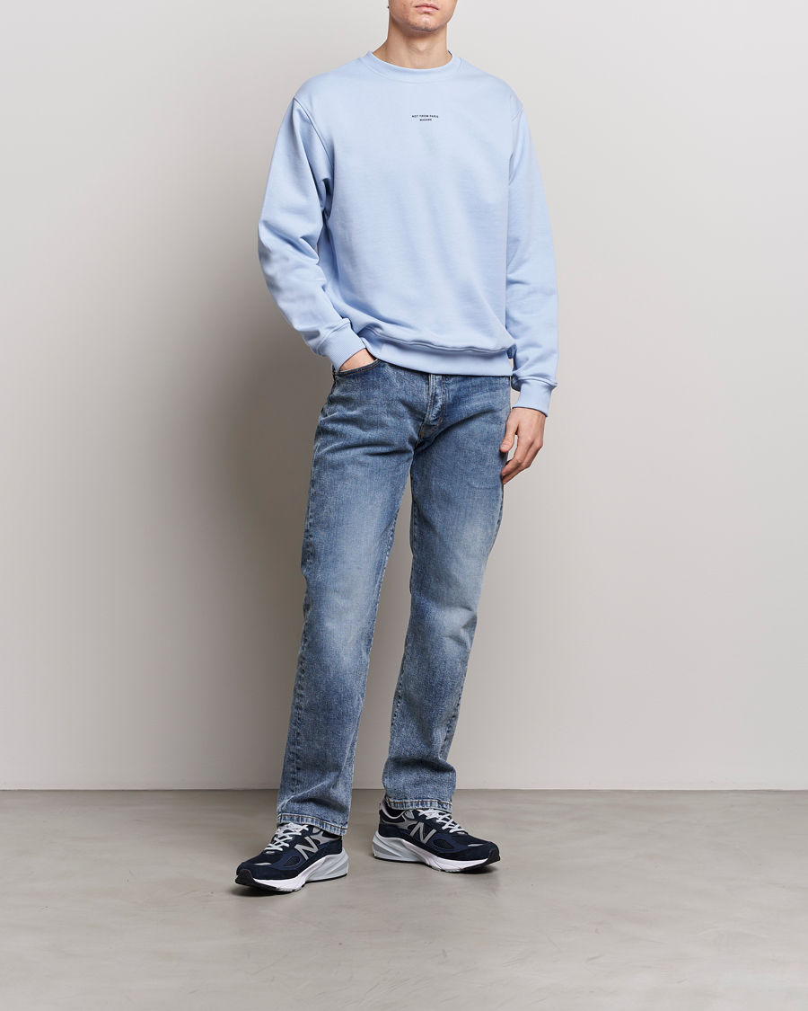 Men | Sweaters & Knitwear | Drôle de Monsieur | Classic NFPM Sweatshirt Light Blue