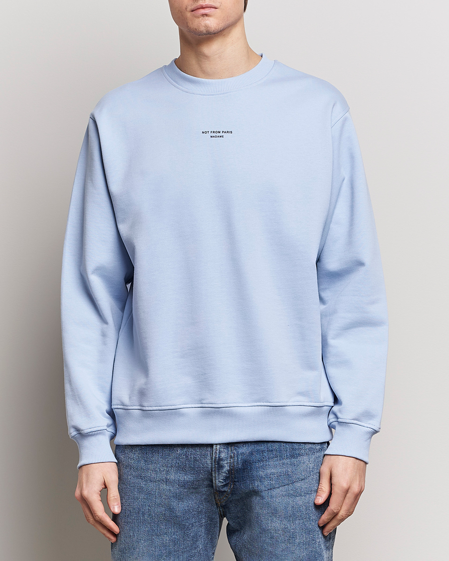 Men | Sweaters & Knitwear | Drôle de Monsieur | Classic NFPM Sweatshirt Light Blue