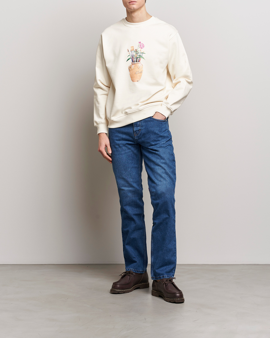 Men | Sweaters & Knitwear | Drôle de Monsieur | Pinceaux Sweatshirt Cream