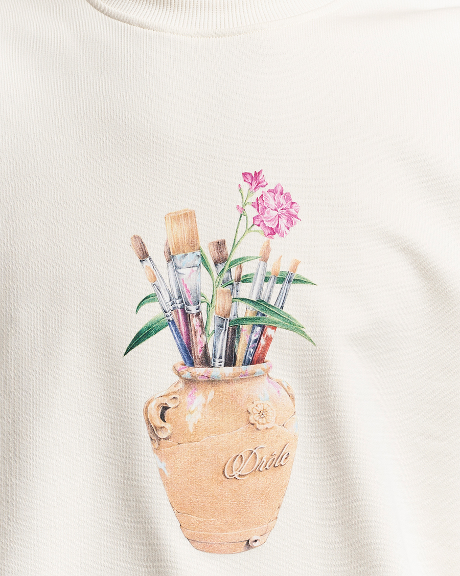 Men | Sweaters & Knitwear | Drôle de Monsieur | Pinceaux Sweatshirt Cream