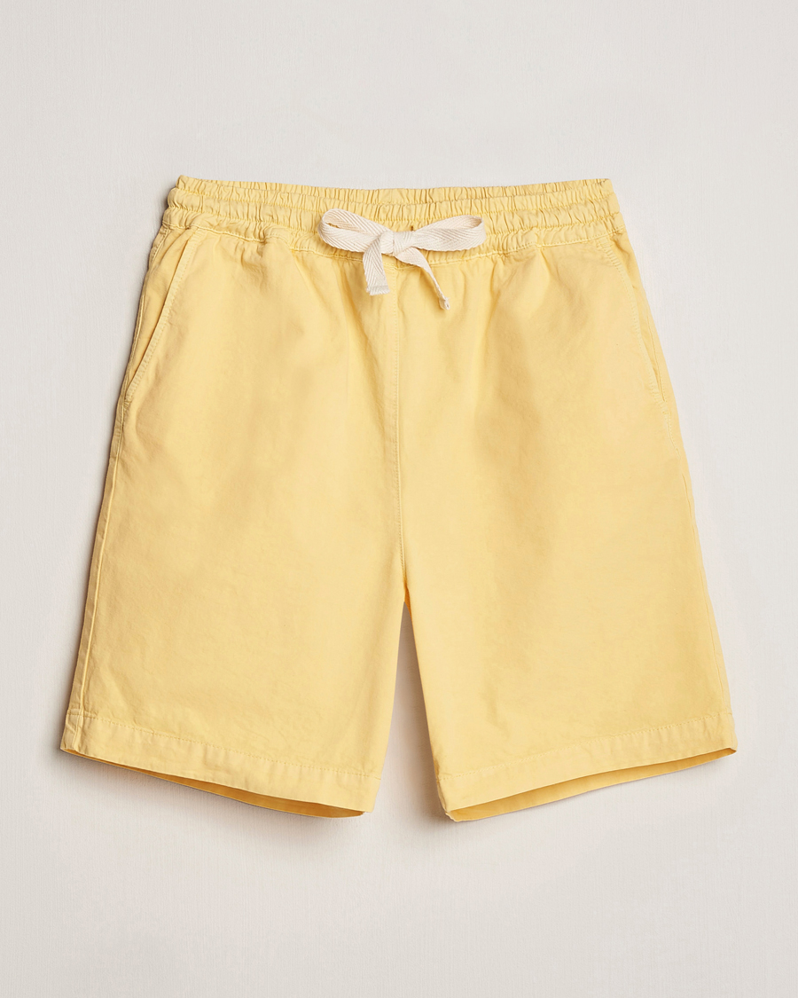 Men | Shorts | Drôle de Monsieur | Drawstring Shorts Light Yellow
