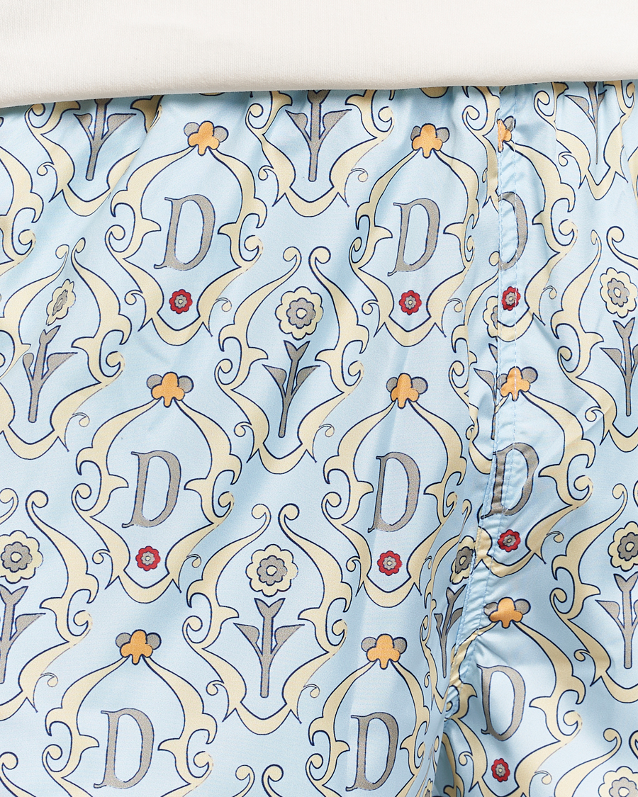 Men | Swimwear | Drôle de Monsieur | Ornaments Swim Shorts Light Blue