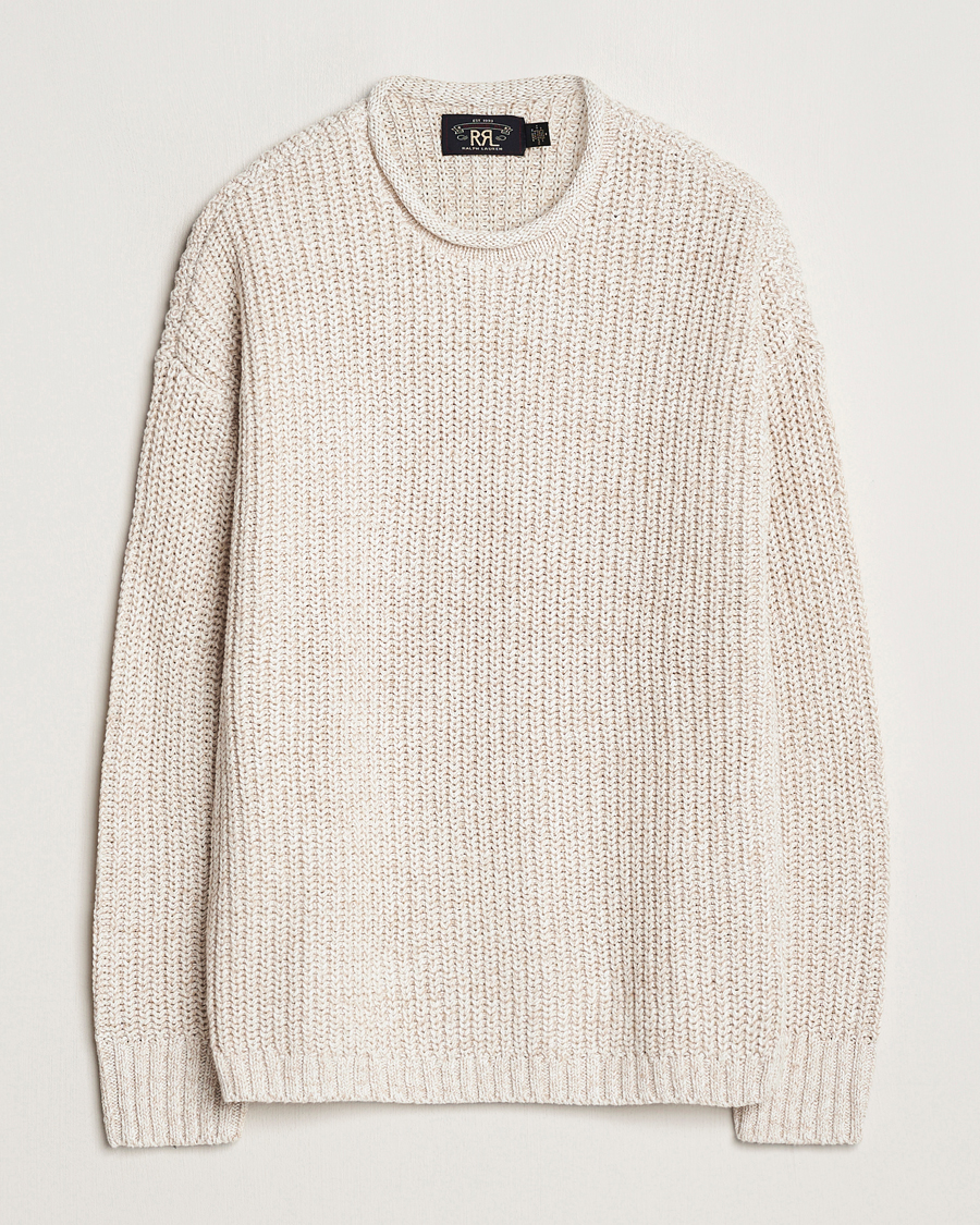 Men | Sweaters & Knitwear | RRL | Cotton/Linen Crew Neck Pullover Raw White