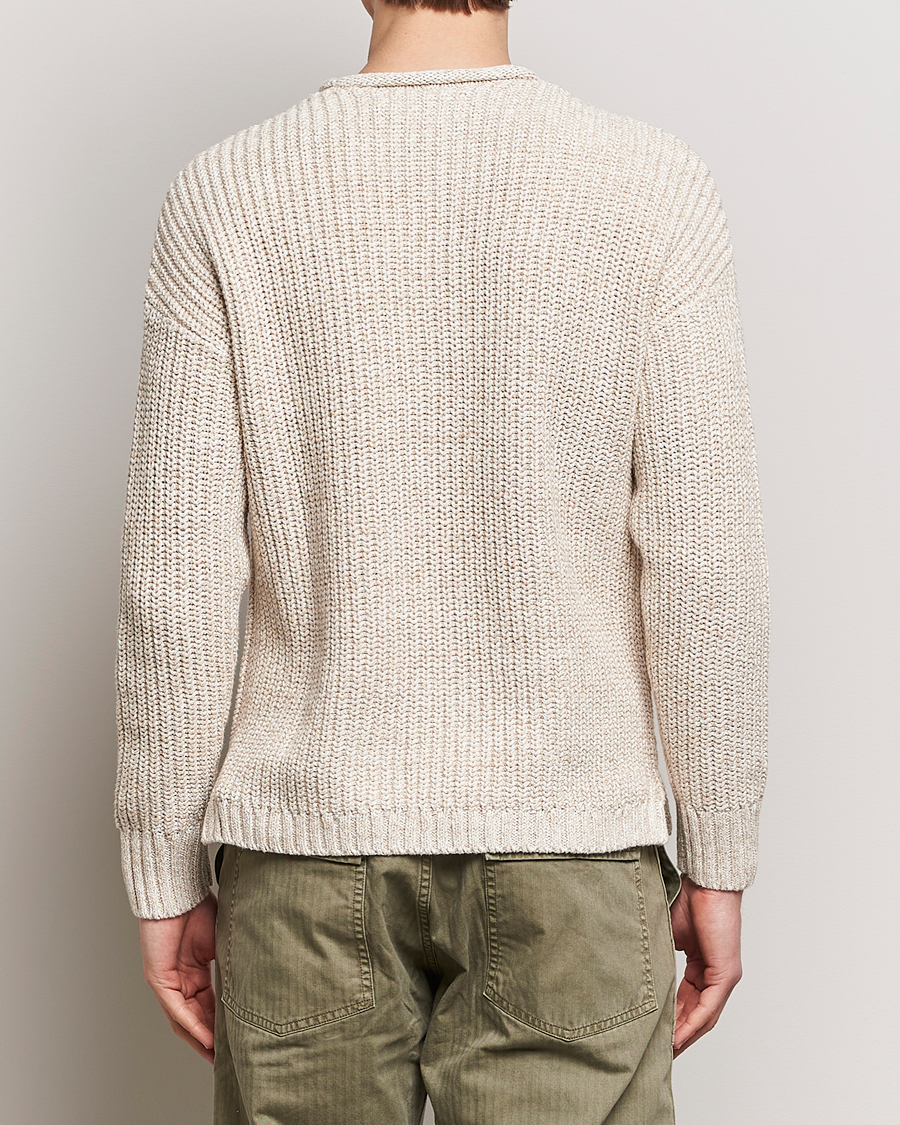 Men | Sweaters & Knitwear | RRL | Cotton/Linen Crew Neck Pullover Raw White