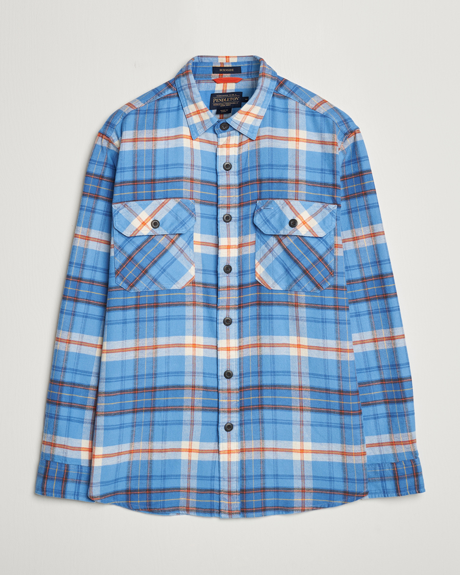 Men | Shirts | Pendleton | Burnside Flannel Shirt Blue/Red Plaid