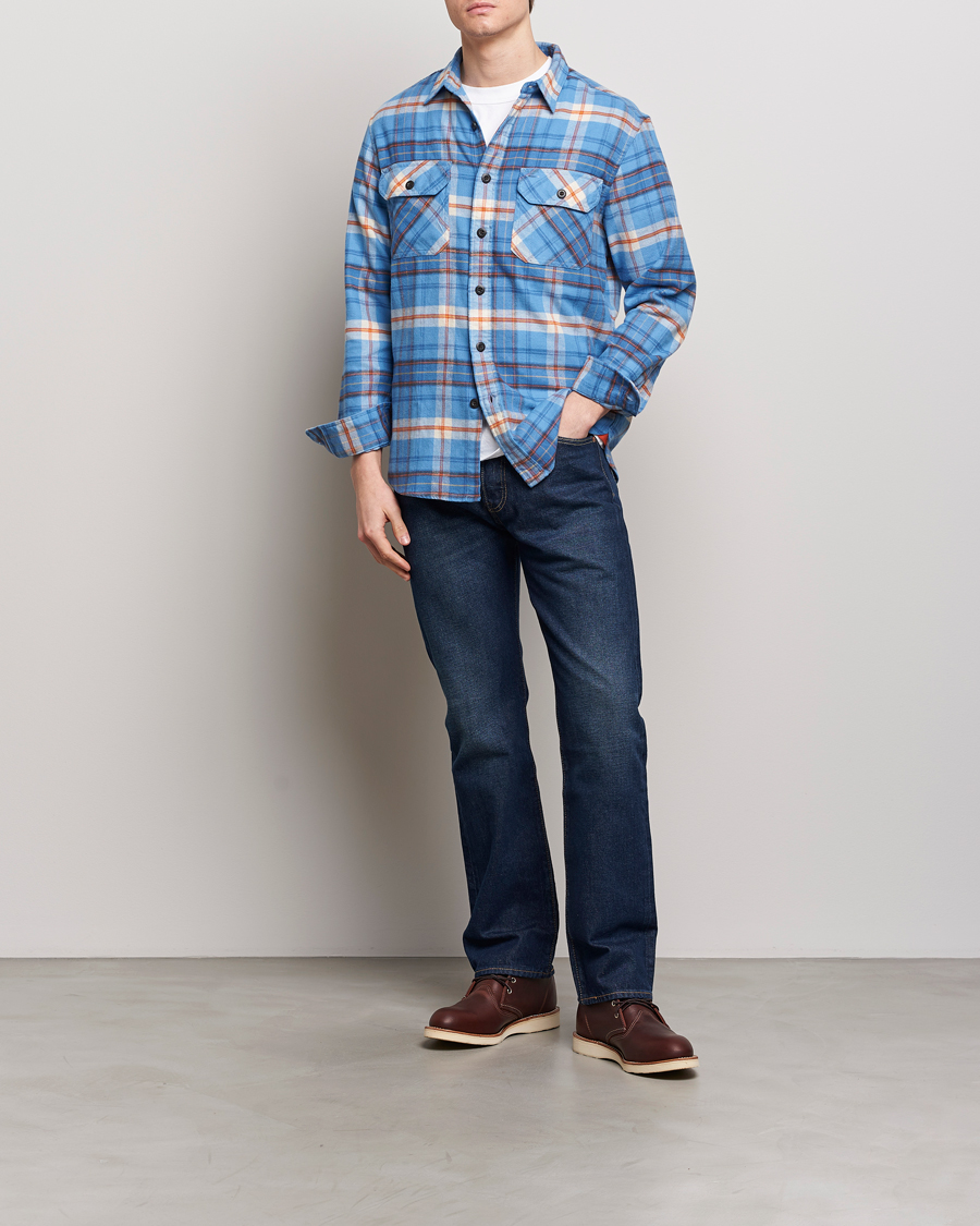 Men | Shirts | Pendleton | Burnside Flannel Shirt Blue/Red Plaid