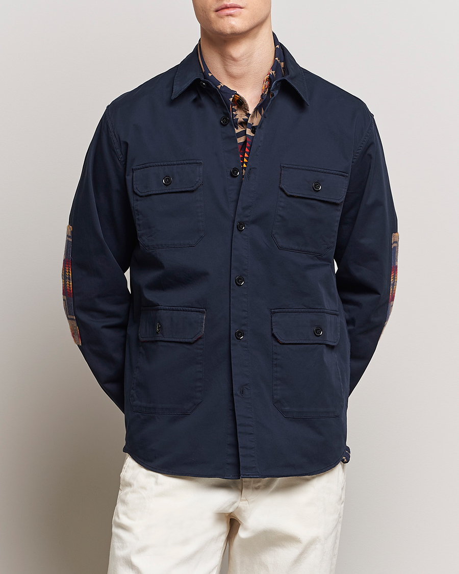 Men | Overshirts | Pendleton | Patchwork Explorer Shirt Navy