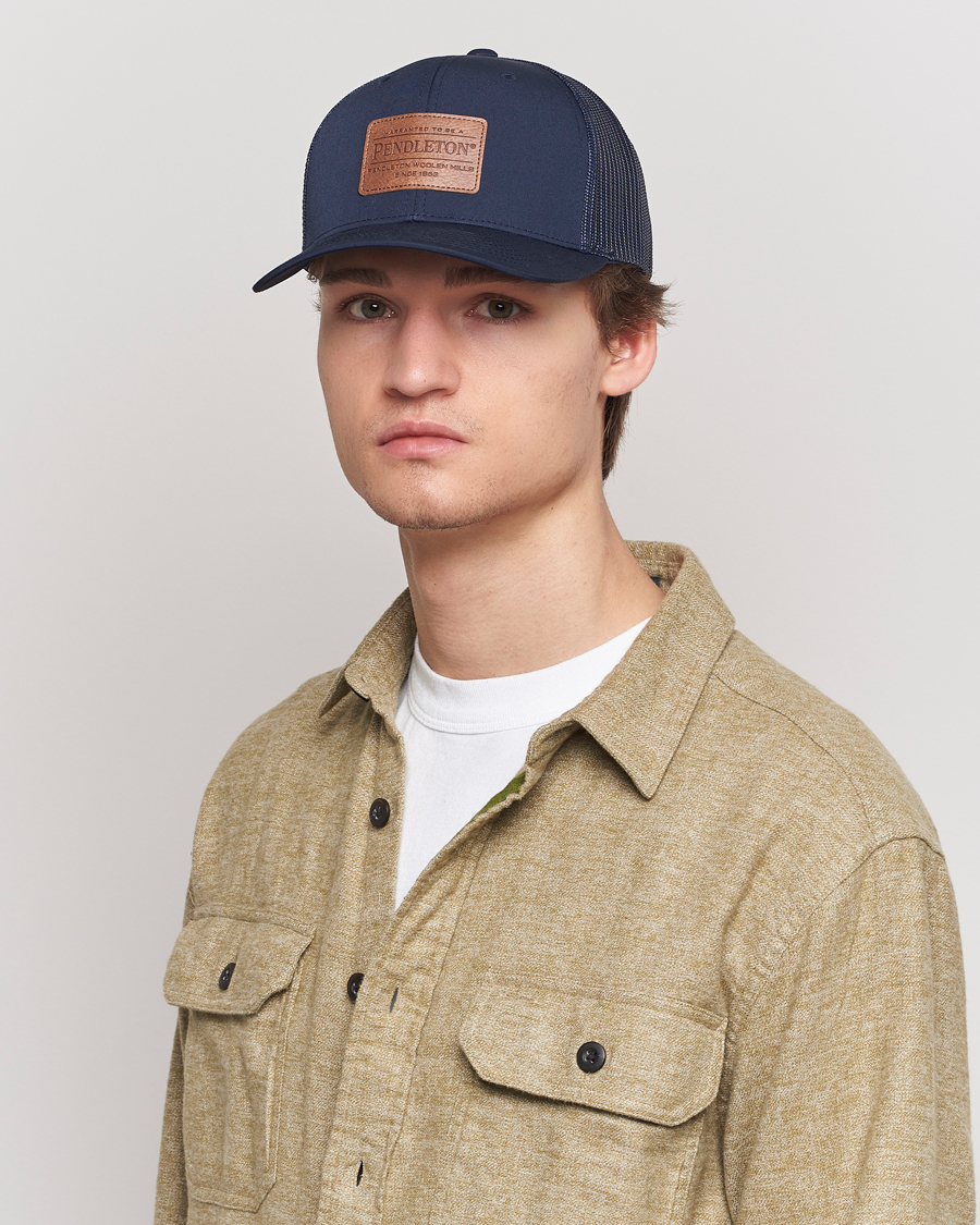 Men | Pendleton Burnished Patch Trucker Cap Navy | Pendleton | Burnished Patch Trucker Cap Navy