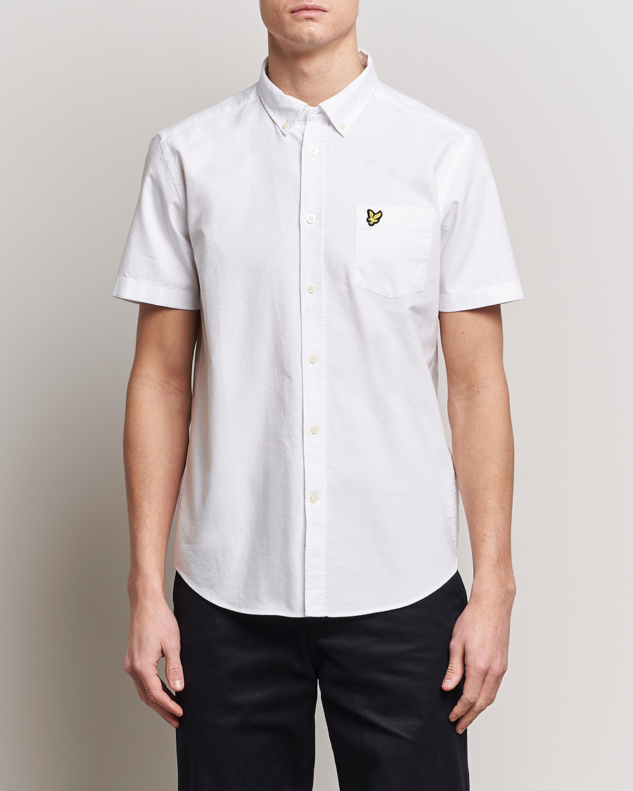 Men | Short Sleeve Shirts | Lyle & Scott | Lightweight Oxford Short Sleeve Shirt White