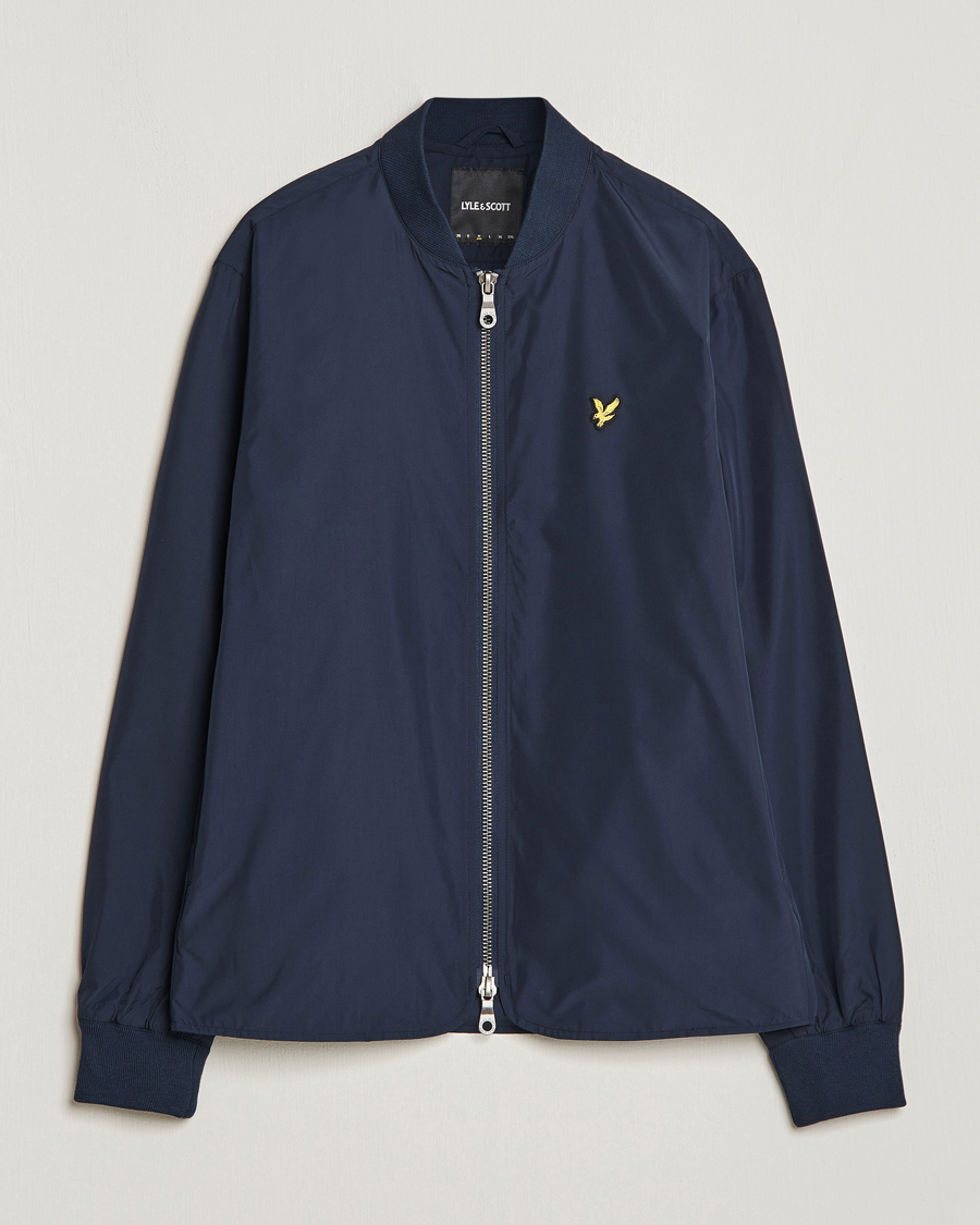 Men | Coats & Jackets | Lyle & Scott | Nylon Bomber Jacket Dark Navy