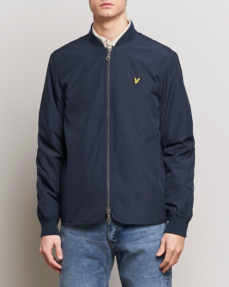 Men | Coats & Jackets | Lyle & Scott | Nylon Bomber Jacket Dark Navy