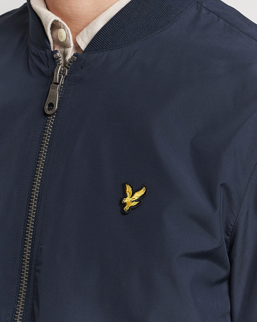 Men | Coats & Jackets | Lyle & Scott | Nylon Bomber Jacket Dark Navy