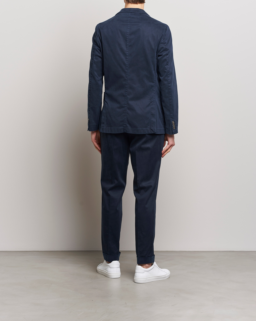Men | Suits | BOSS BLACK | Hanry Cotton Suit Dark Blue