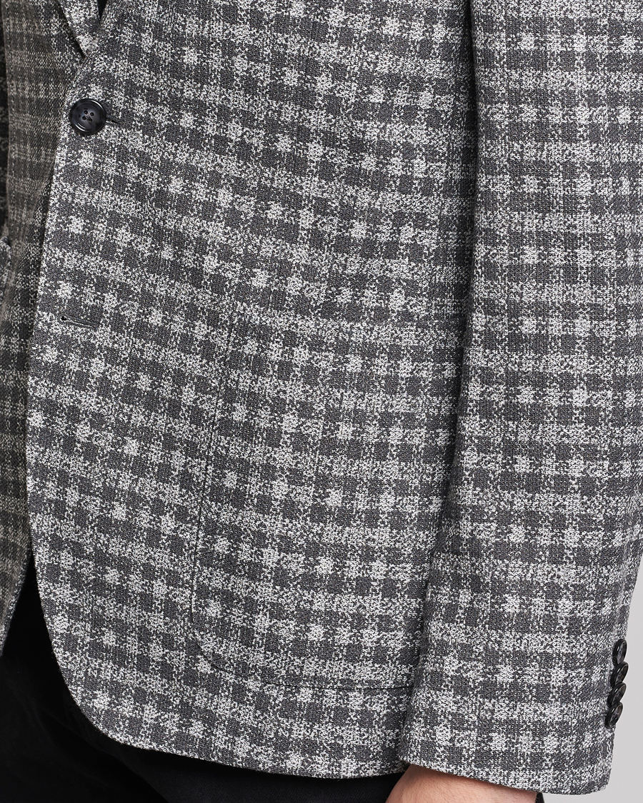 Men | Blazers | BOSS BLACK | Hanry Checked Jersey Blazer Silver